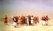 Jean-Leon Gerome Egyptian Recruits Crossing the Desert painting